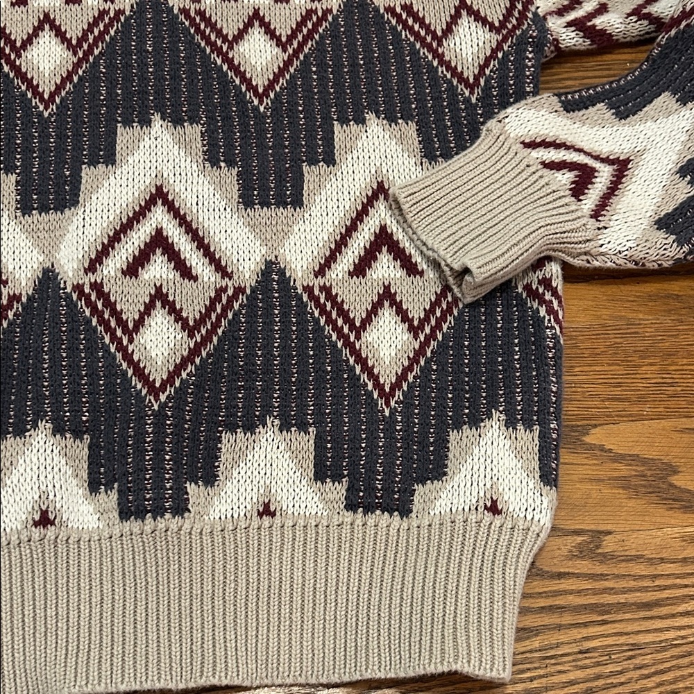 Vintage Gianfranco Ruffini Y2K Sweater Men’s M Crewneck 90’s Geometric Cotton - Picture 8 of 10